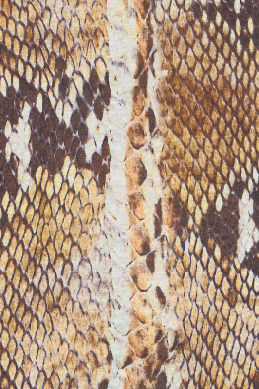 RC Python Print Shirt Dress Light Brown UWT160-OPN93
