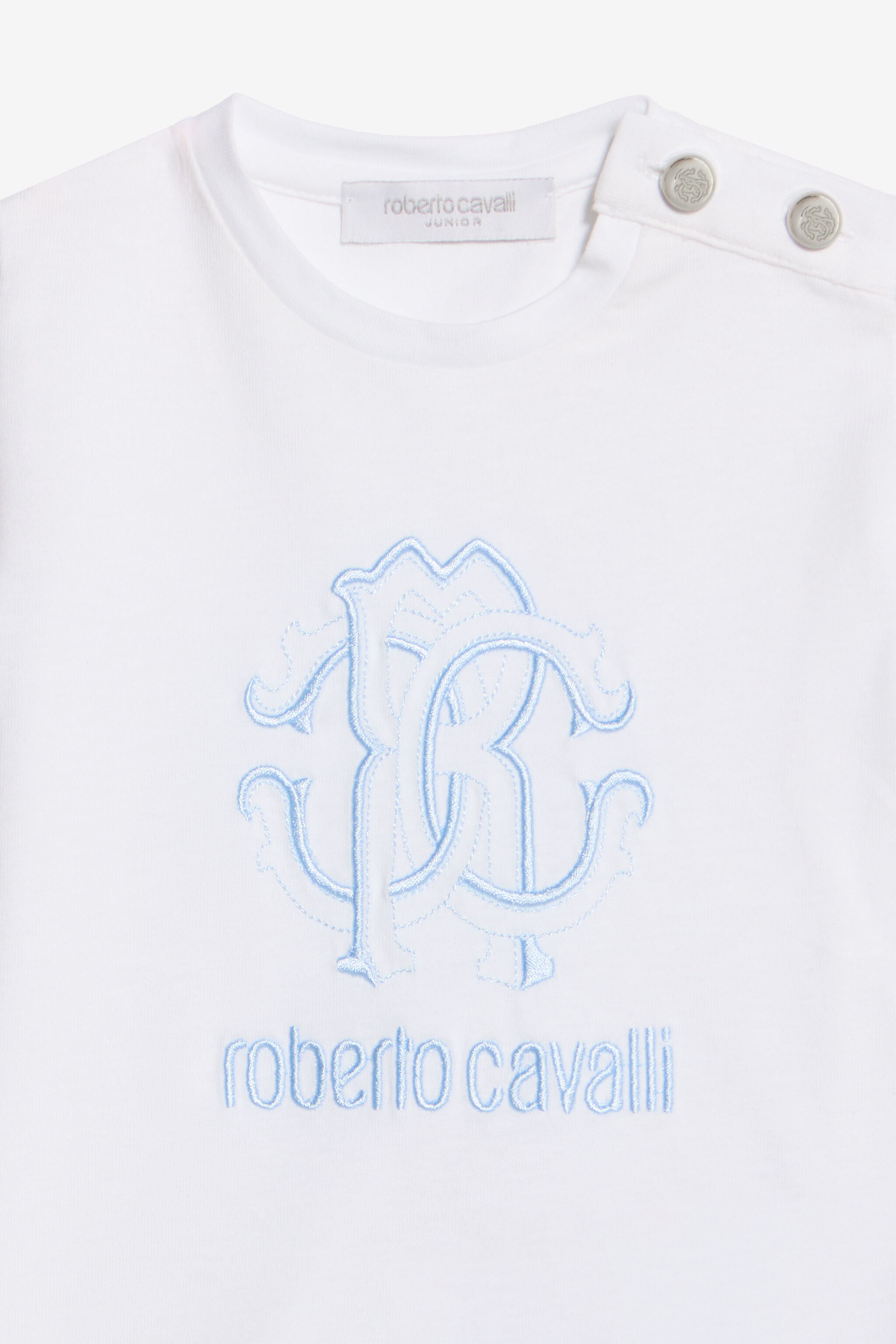 JU Camiseta Blanca De Algodón Con Logo RC MILKY WHITE WJT608-JD001