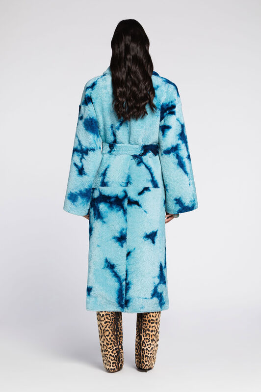 RC Tie-Dye Belted Coat TURCHESE RKF501-ZC001