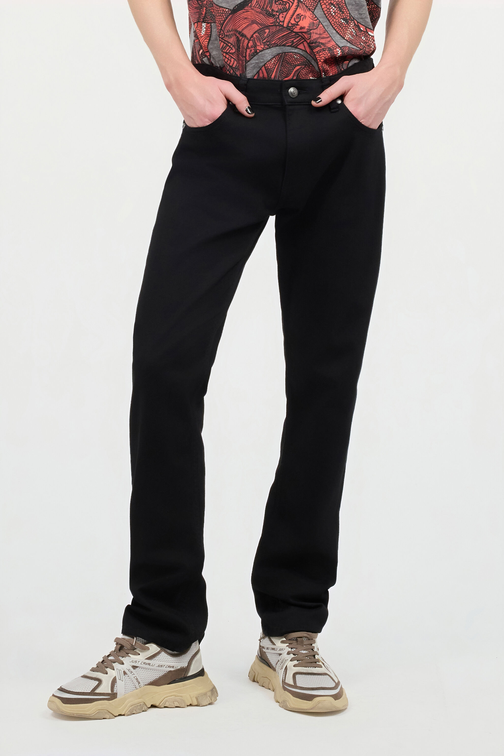 JC Pantalon Avec Détails À Logo Noir UFJ006-UF026