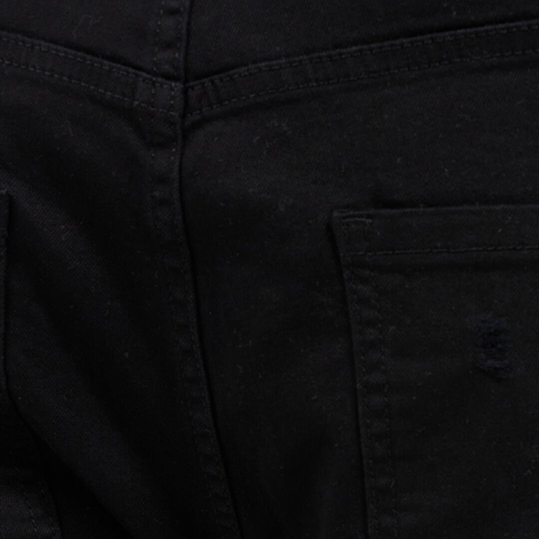 RC Black Distressed Jeans with Snake Inserts BLACK QOJ251-DLO03