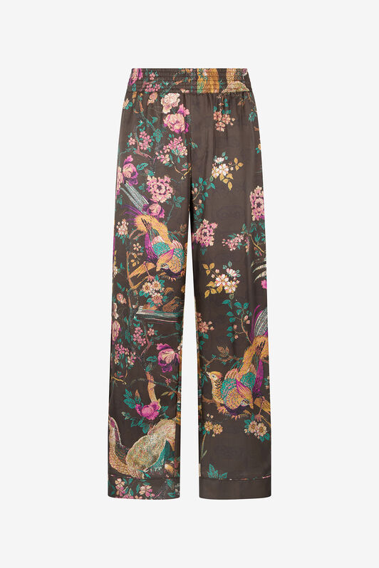 RC Silk Pants with Natural Landscape RC Silk Pants with Natural Landscape Brown VRT266-OZP76