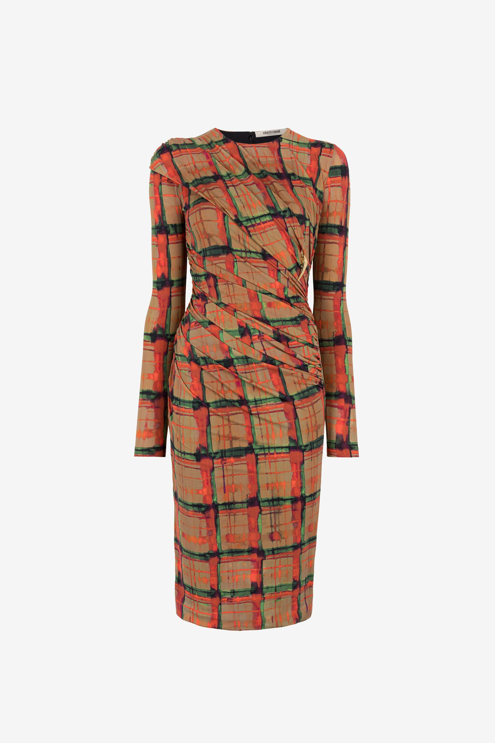 RC Tigerzahn-Kleid mit Tartan-Print MULTICOLOR PKT106-LNE39