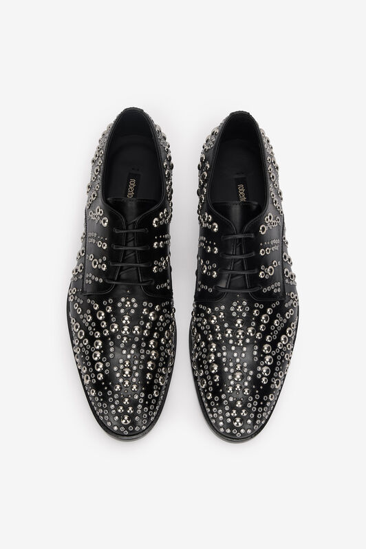 RC Lace-Up Loafers With Studs Black/Silver URS050-PZU84