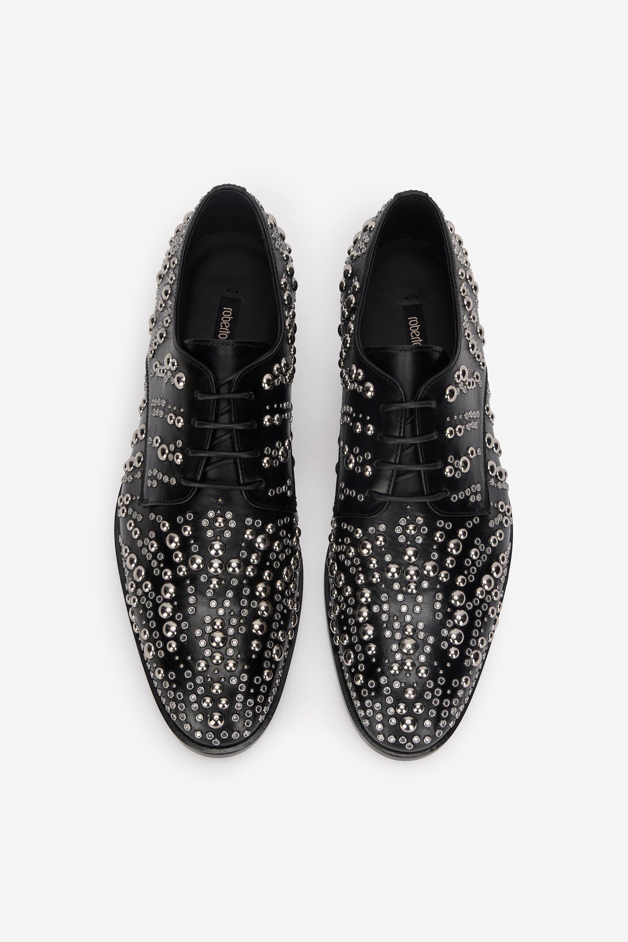 RC Lace-Up Loafers With Studs Black/Silver URS050-PZU84