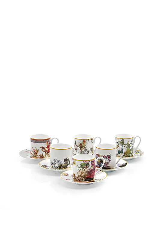 HO FLOWERS COLLECTION SET 6pcs COFFEE CUP & SAUCER VARIANTE UNICA EWLBC5-IBAAP