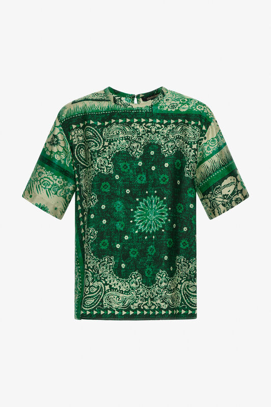 RC Bandana Print T-shirt Green TKT644-4QN05