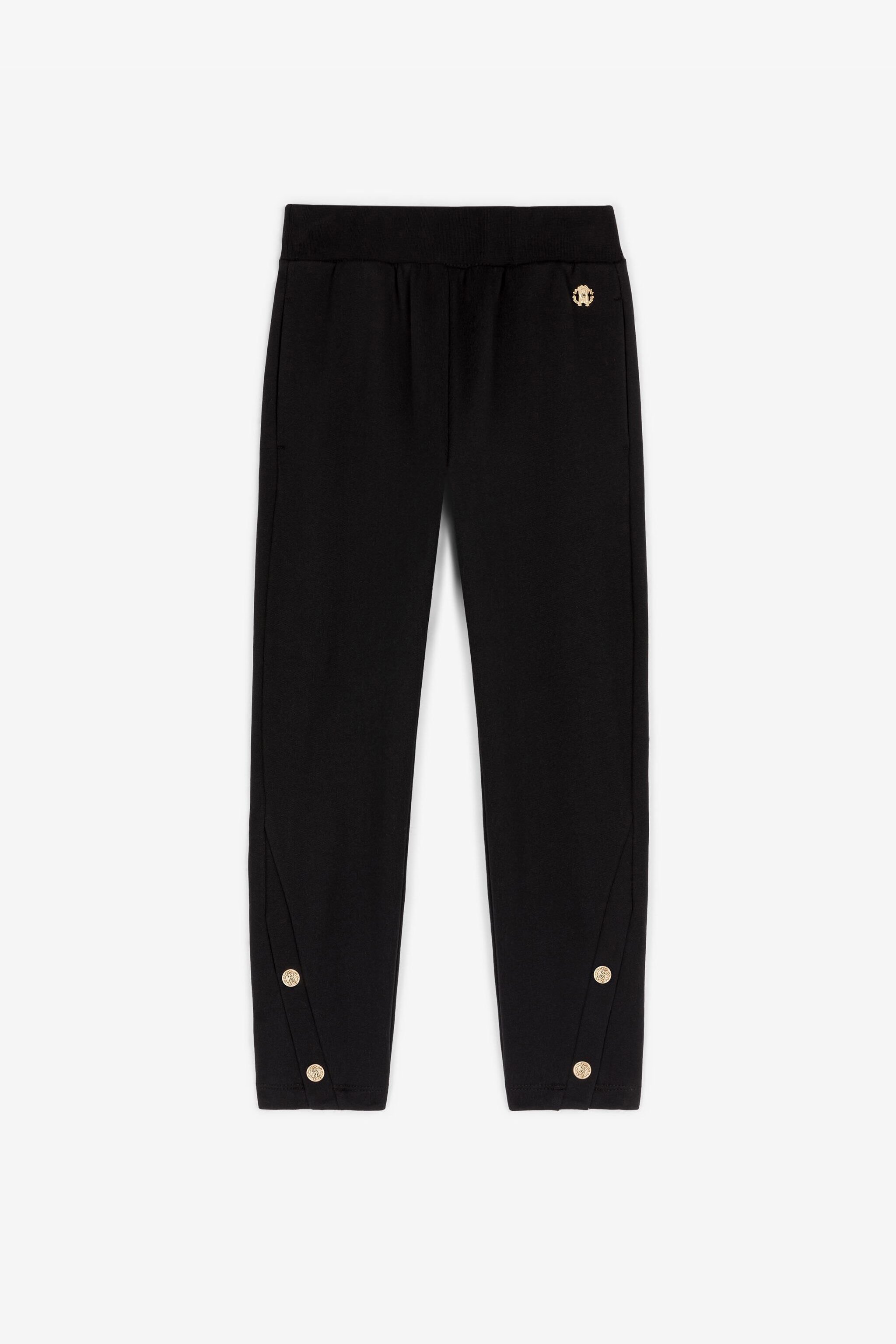 JU Jogginghose mit Knöpfen Schwarz RJT243-CF050