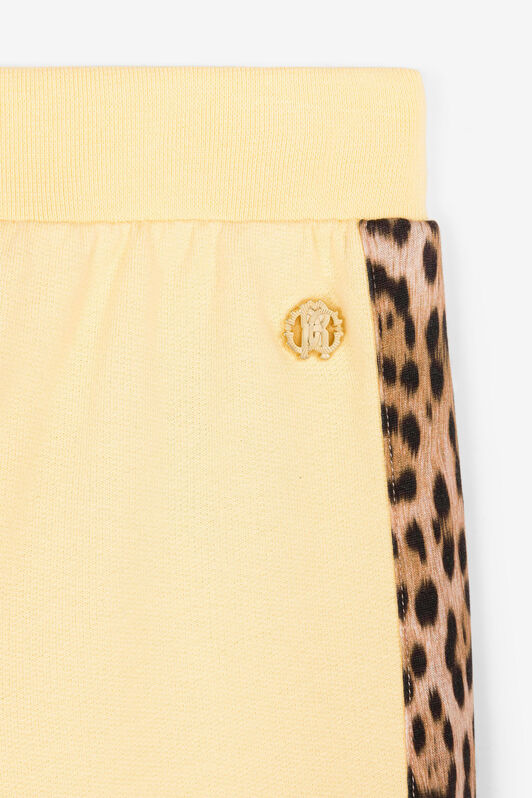 JU Pantalón de chándal con estampado Leopard y Filigree Amarillo RJT239-5OG84