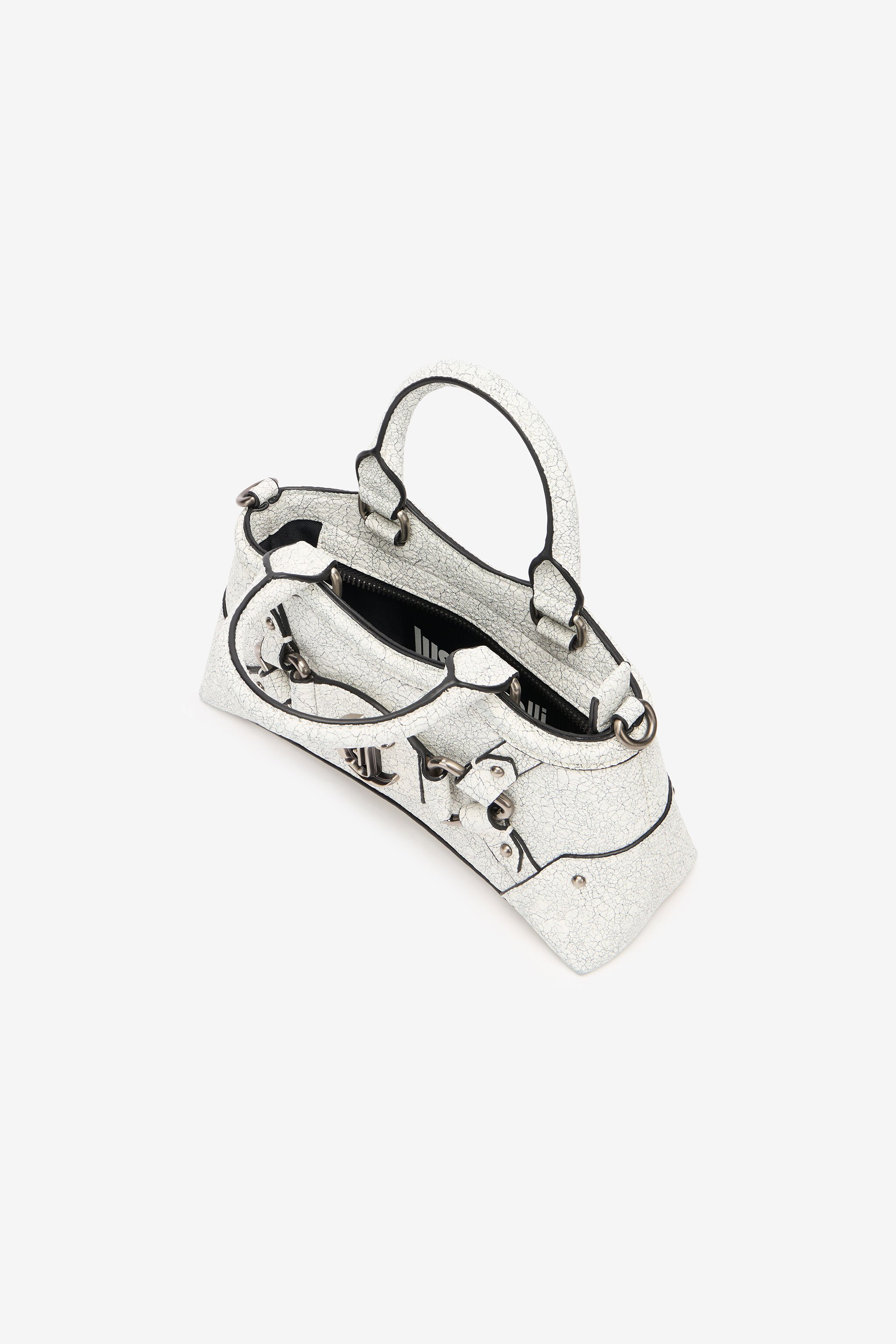 JC Marble-Effect Bag With JC Monogram White UFB109-UF478