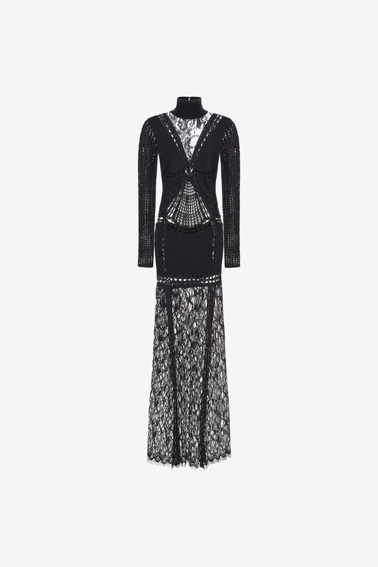 RC Long embroidered knit dress RC Long embroidered knit dress Black RWM105-MG011
