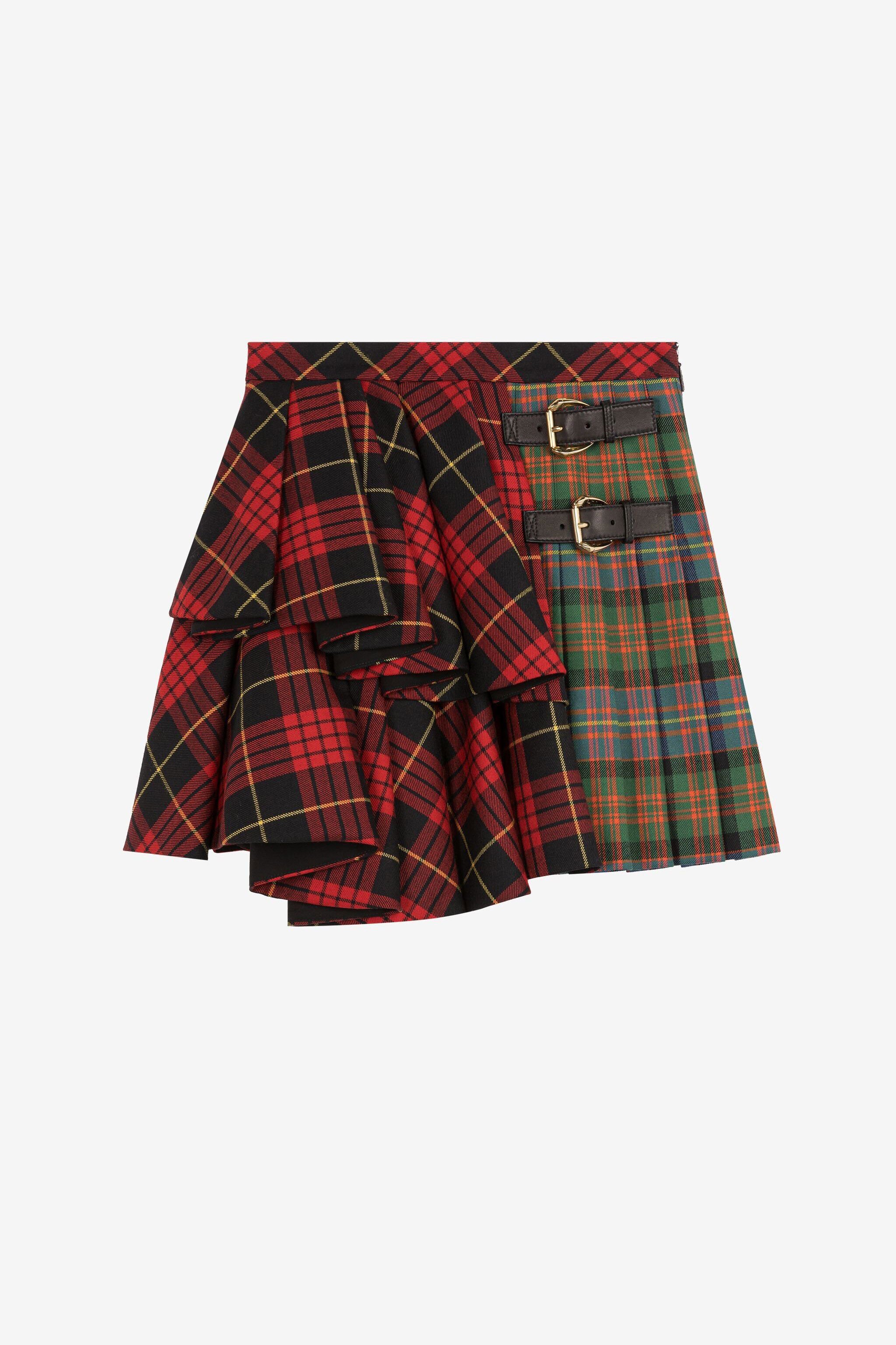 Red tartan mini skirt store