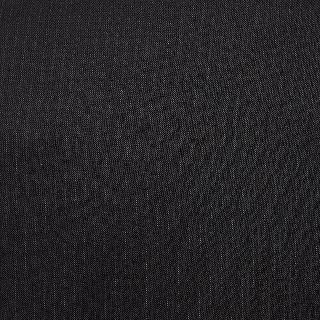 RC Black Pinstripe Double-Breasted Wool Suit BLACK/DARK GREY QOT40K-FEO02