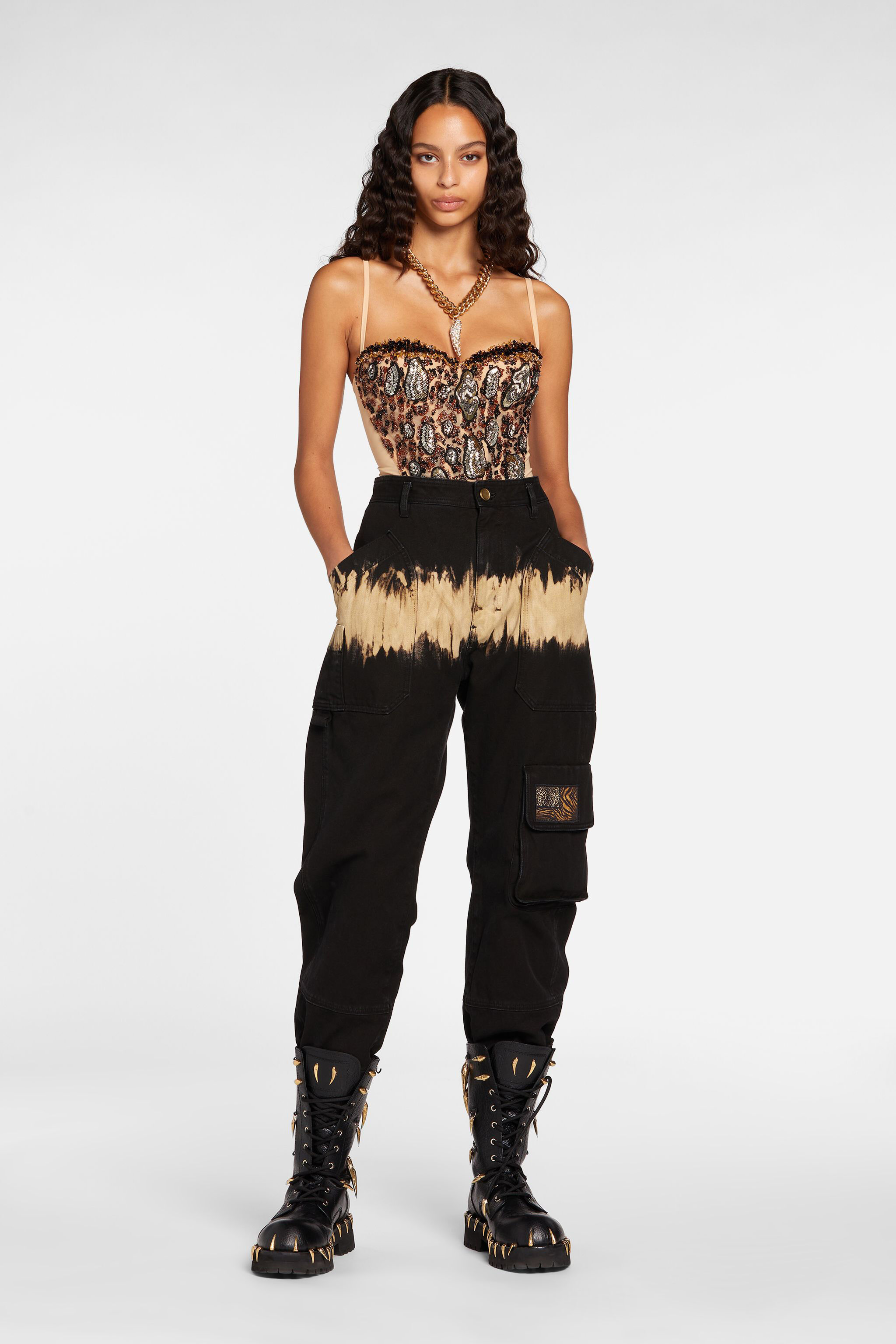 RC Trousers BLACK/PEANUT BUTTER NNJ233-KS003