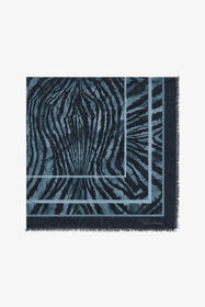 ${brand} Roberto Cavalli shawl with Freedom print ${colorDescription} ${masterID}