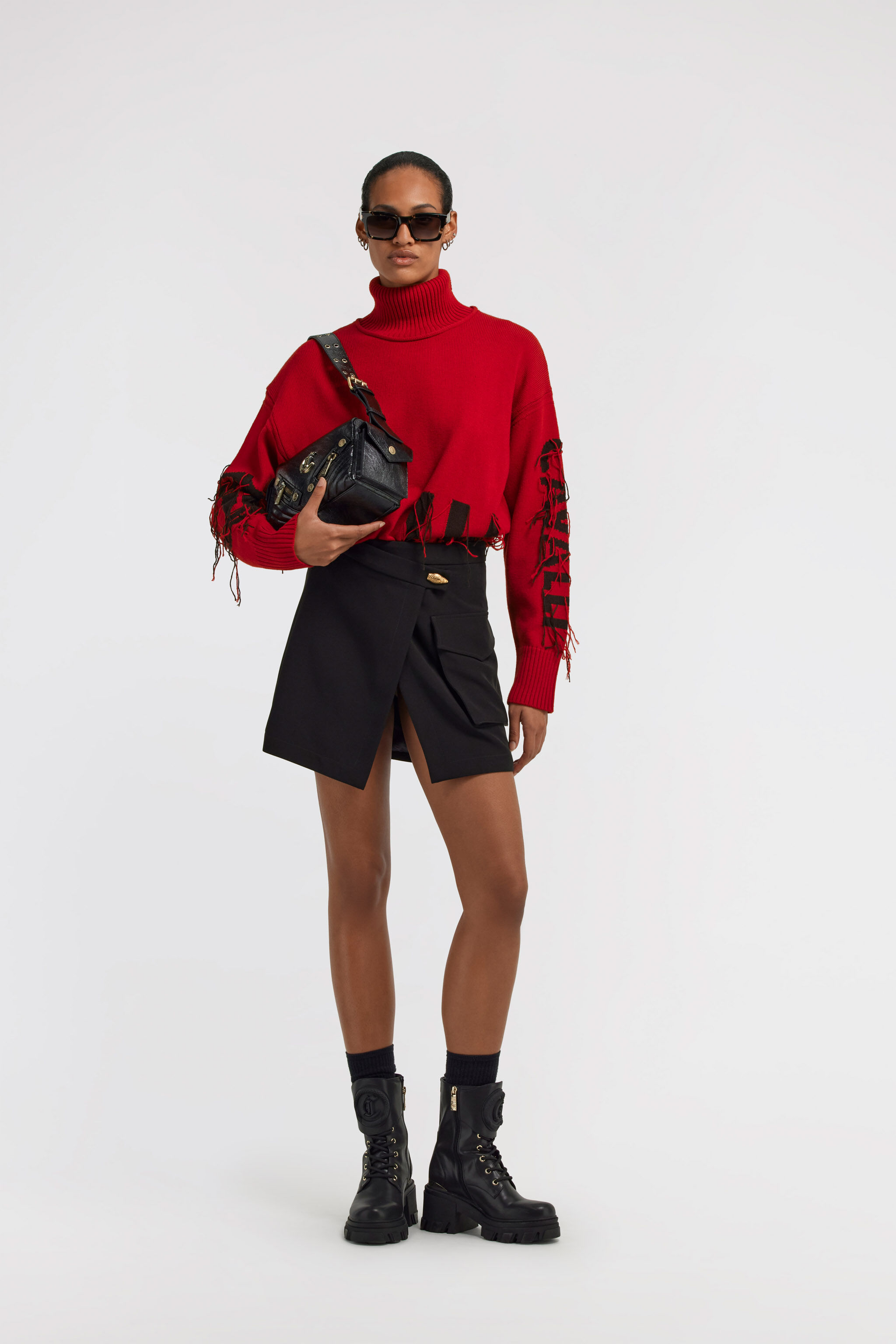 JC Just Cavalli Turtleneck sweater Red TFM018-TF143