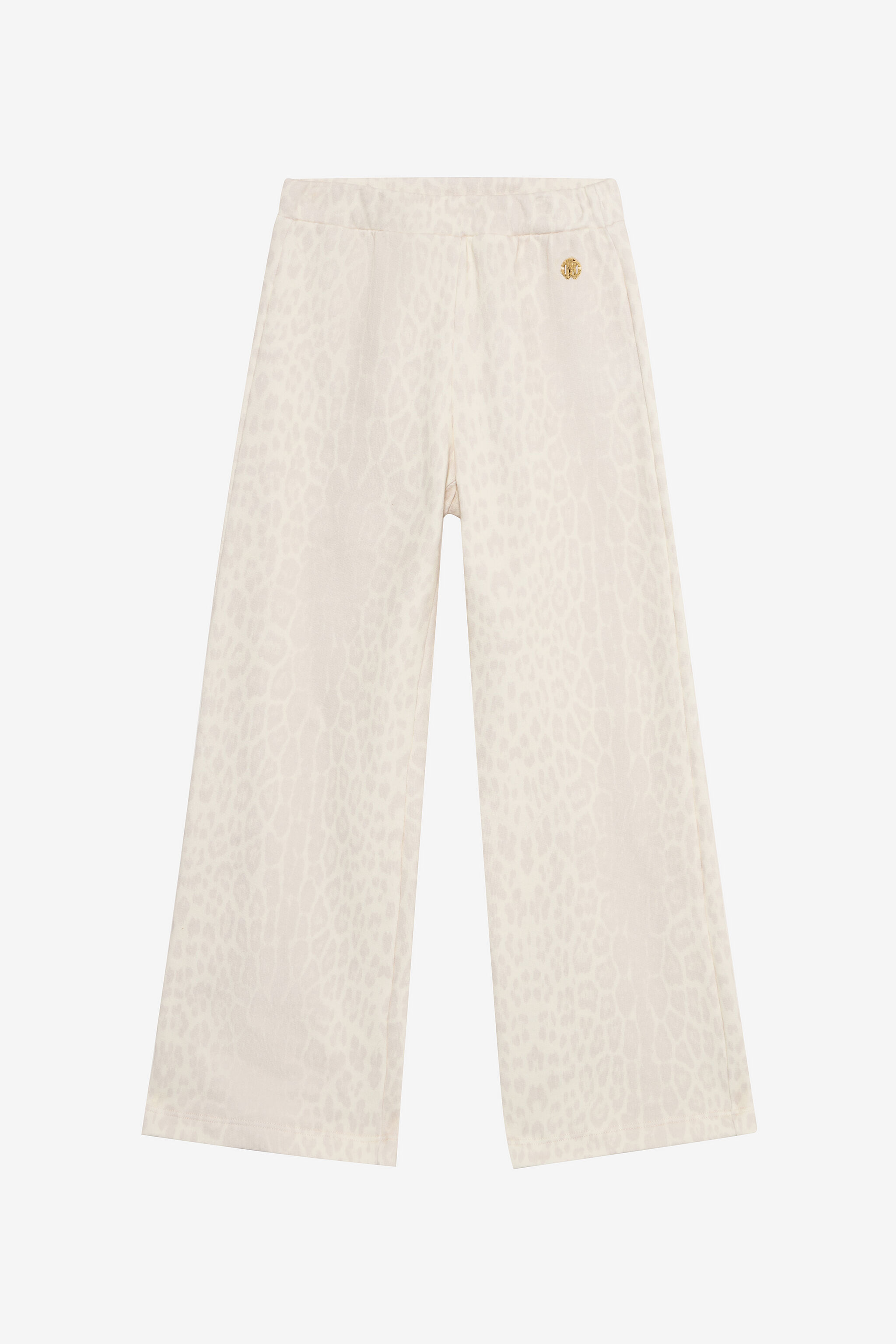 JU Ivory Track Pants with Jaguar Skin AVORY VJT23E-5OO52