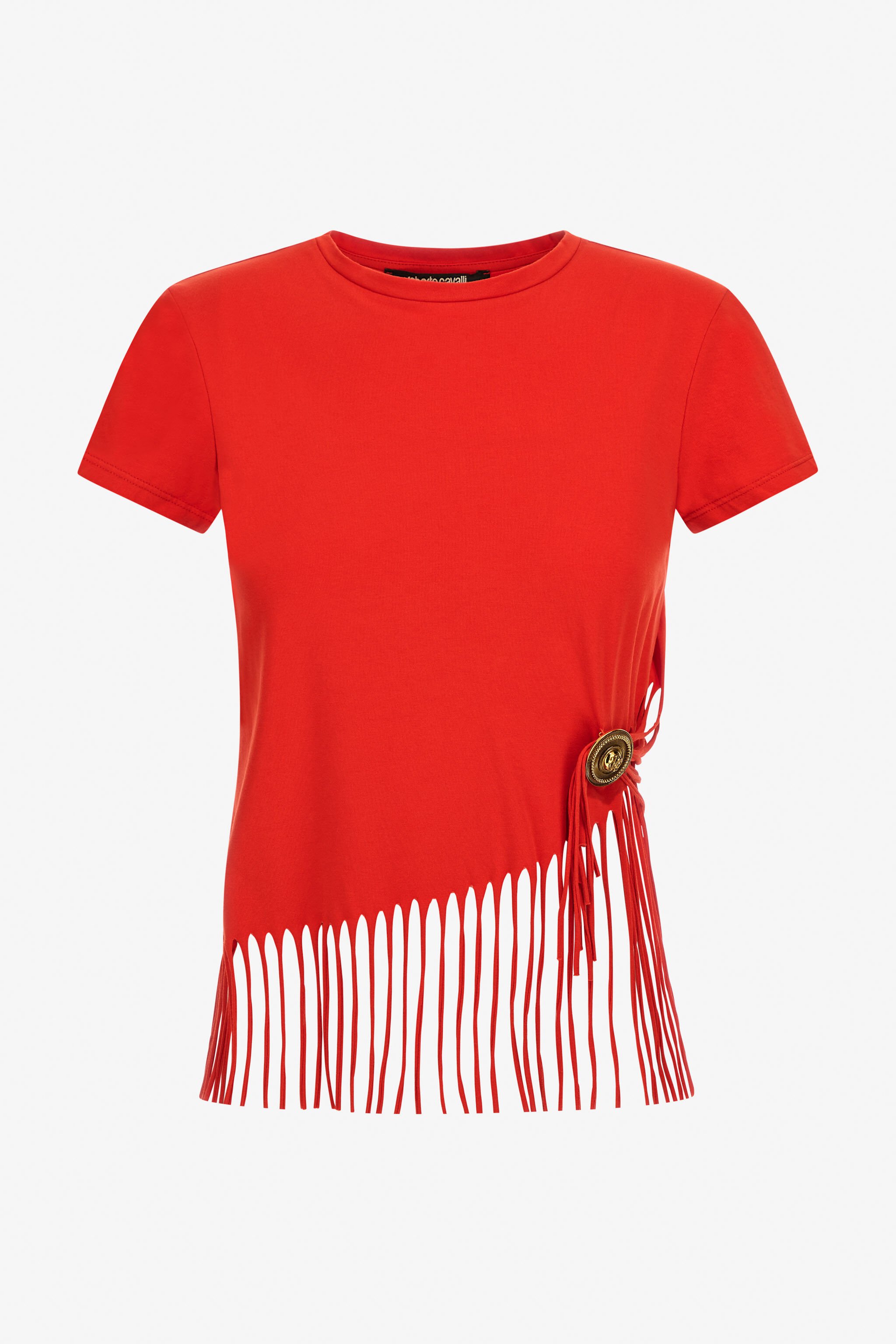 RC T-shirt with fringing Red TKT60D-JD061