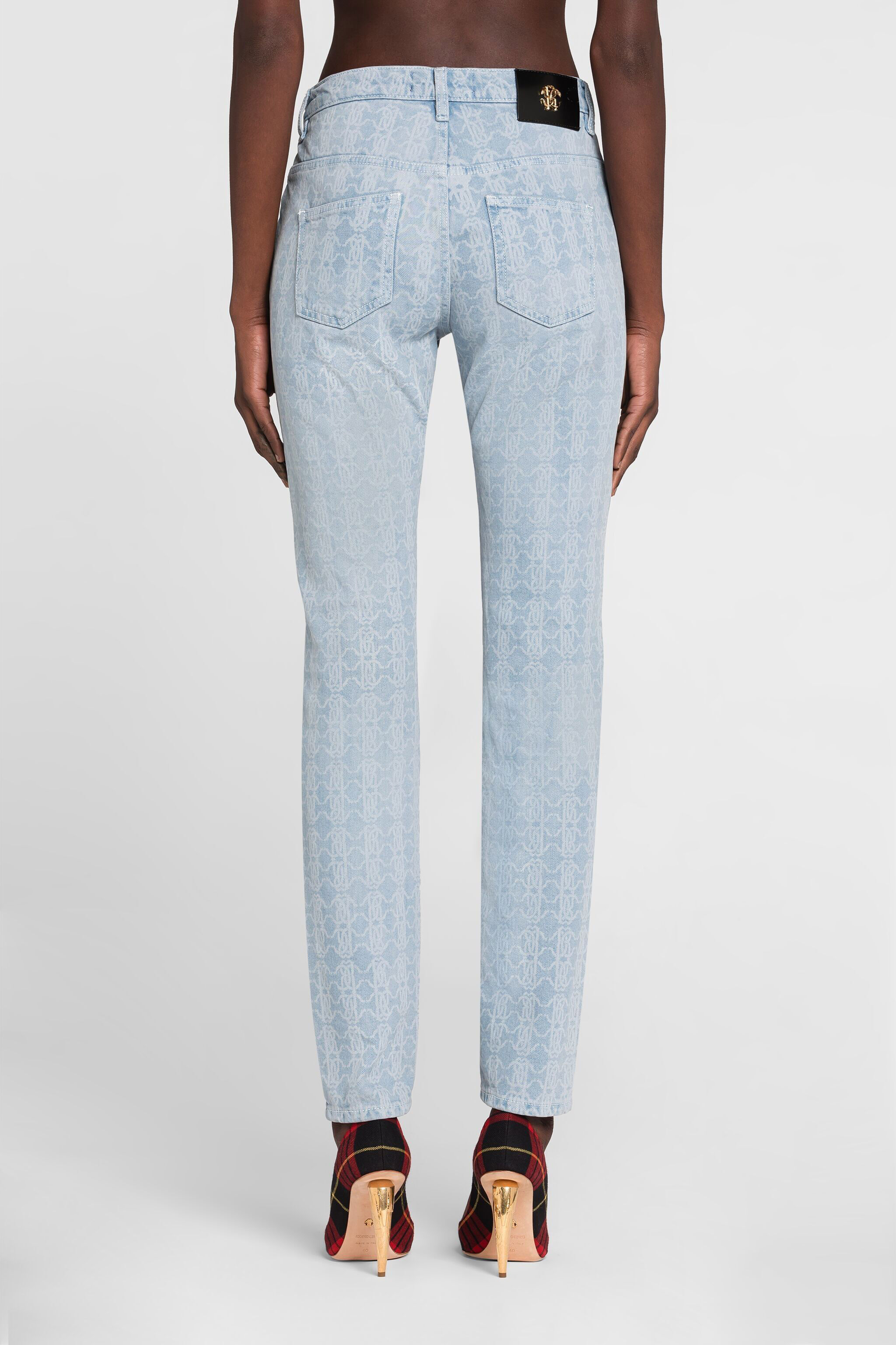RC Jeans a gamba dritta con Monogram RC Azzurro PKJ232-DS007