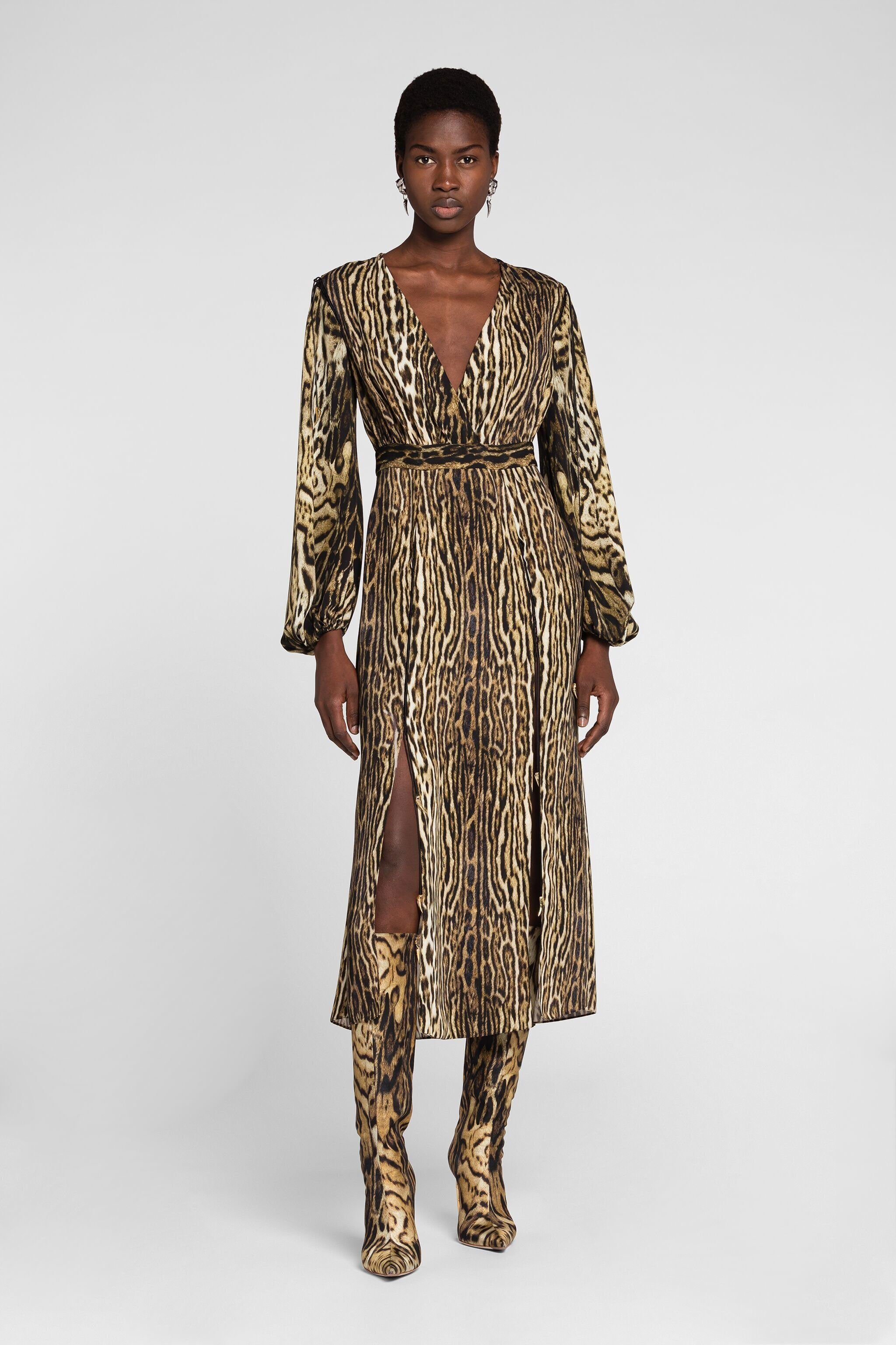 RC Ocelot-Print Dress NATURALE/NATURALE PKT114-5LE37