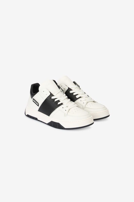 RC Bicolour low-top sneakers with logo Black/White SRS046-PZA90