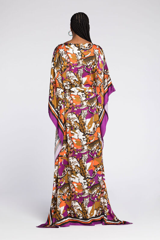 RC Robe-caftan à imprimé félins RC Robe-caftan à imprimé félins Violet RKT180-SZH06