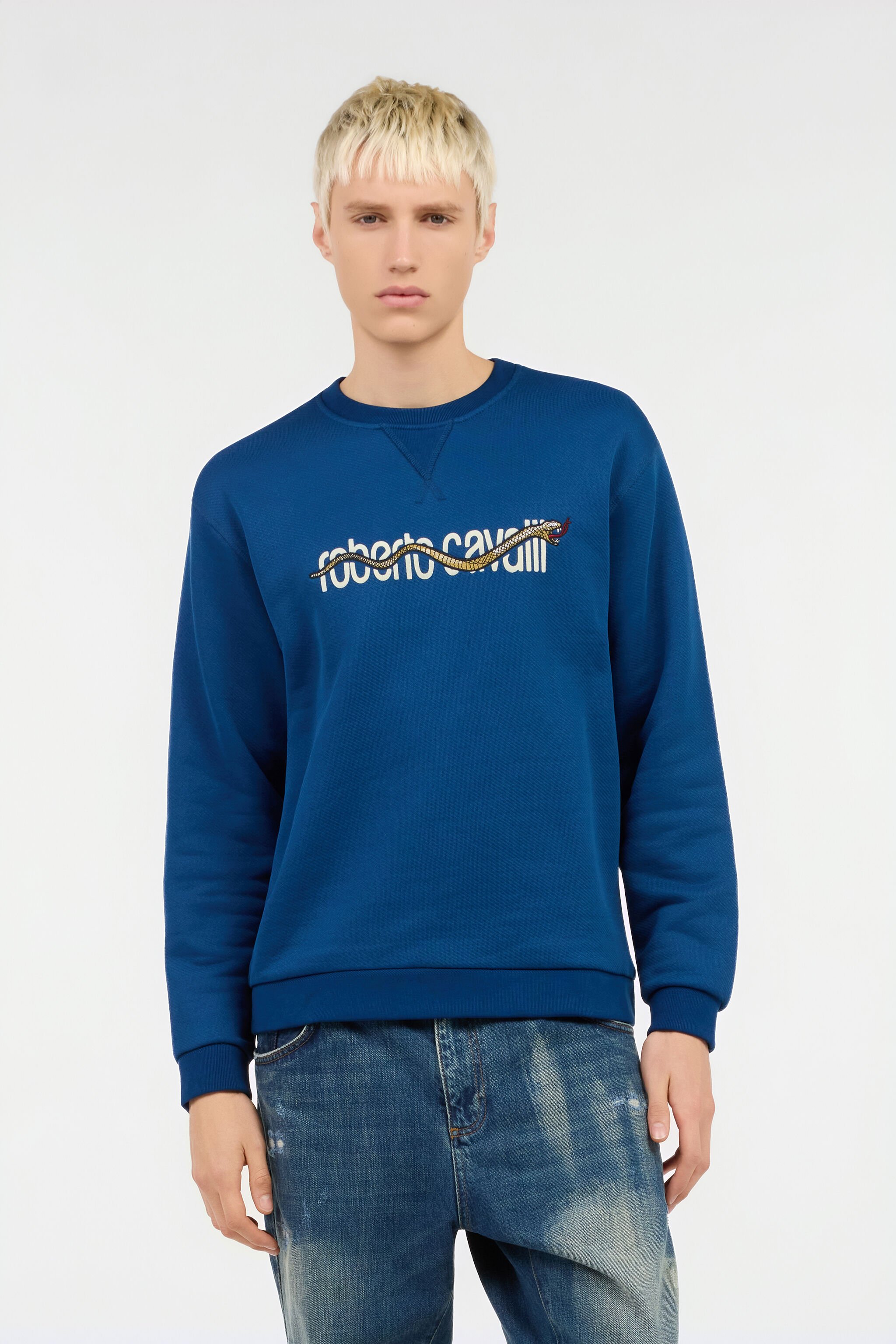 RC Marble Print Sweatshirt BLUE ROT66A-CF059