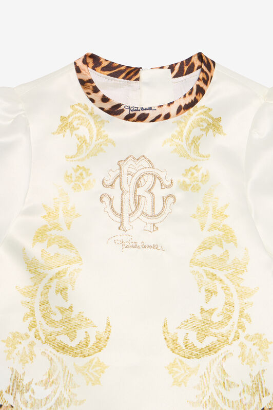 JU Abito Bianco Latte Con Inserti Jaguar Skin JU Abito Bianco Latte Con Inserti Jaguar Skin MILKY WHITE VJT111-RDJ02