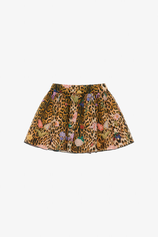 JU Leopard Print Skirt Marrón claro TJT300-2NM01