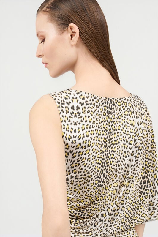 RC Asymmetric Dress with Pop Jaguar Print YELLOW/BLACK WQT121-LNR30