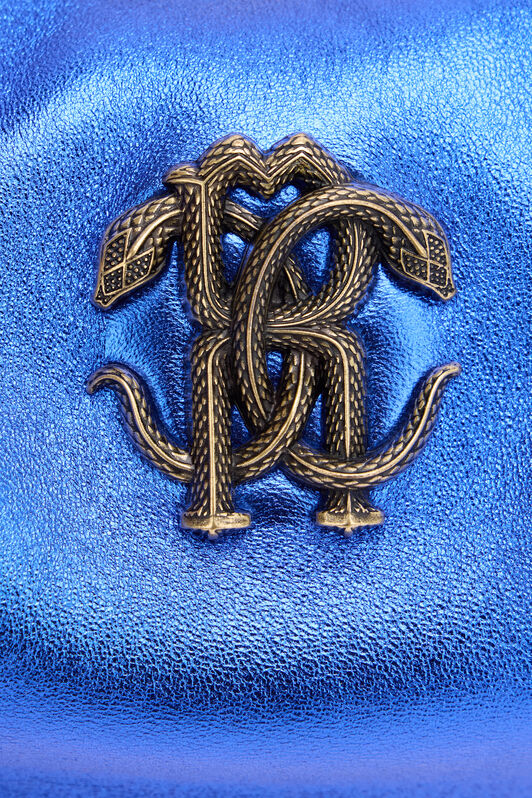 RC Hobo Bag with Mirror Snake Monogram BLUE POB00A-PZ296