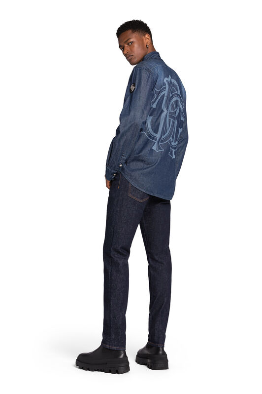 RC RC Monogram Slim-Leg Jeans Dunkelblau JSJ20L-DL009