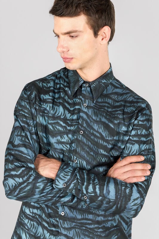 RC Tiger Skin print shirt BLUE OOT70A-2NO65