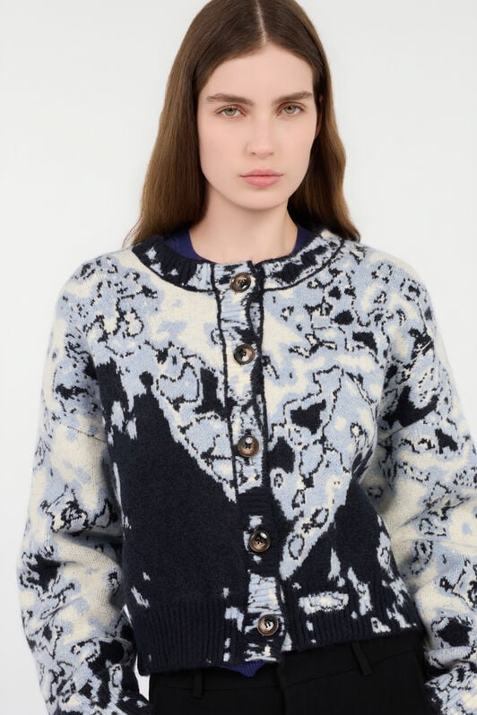 RC Abstract Jacquard Cardigan RC Abstract Jacquard Cardigan BLUE APPALOUSA ROM90A-FEC32