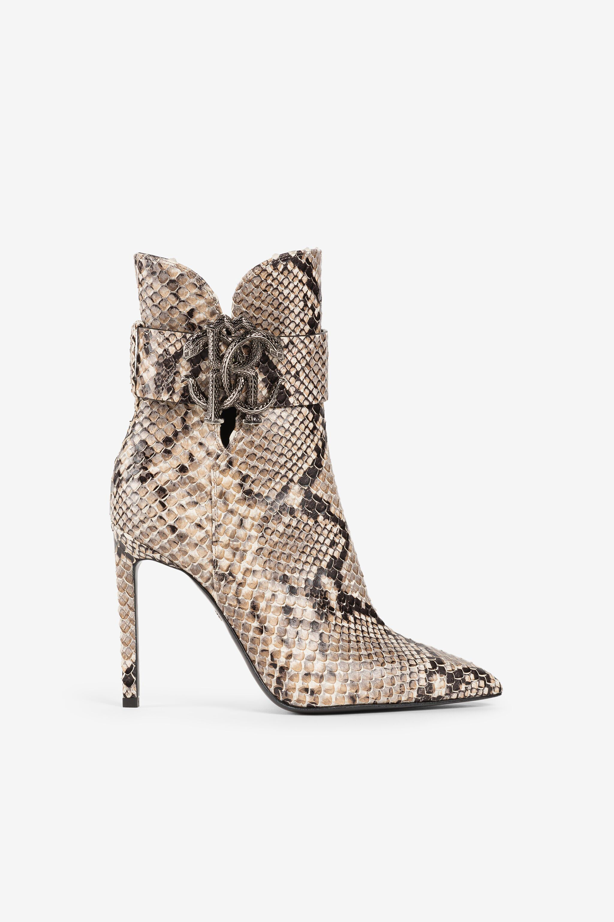 RC Python-Embossed Mirror Snake Boots Light Brown RKS015-PZ1ON