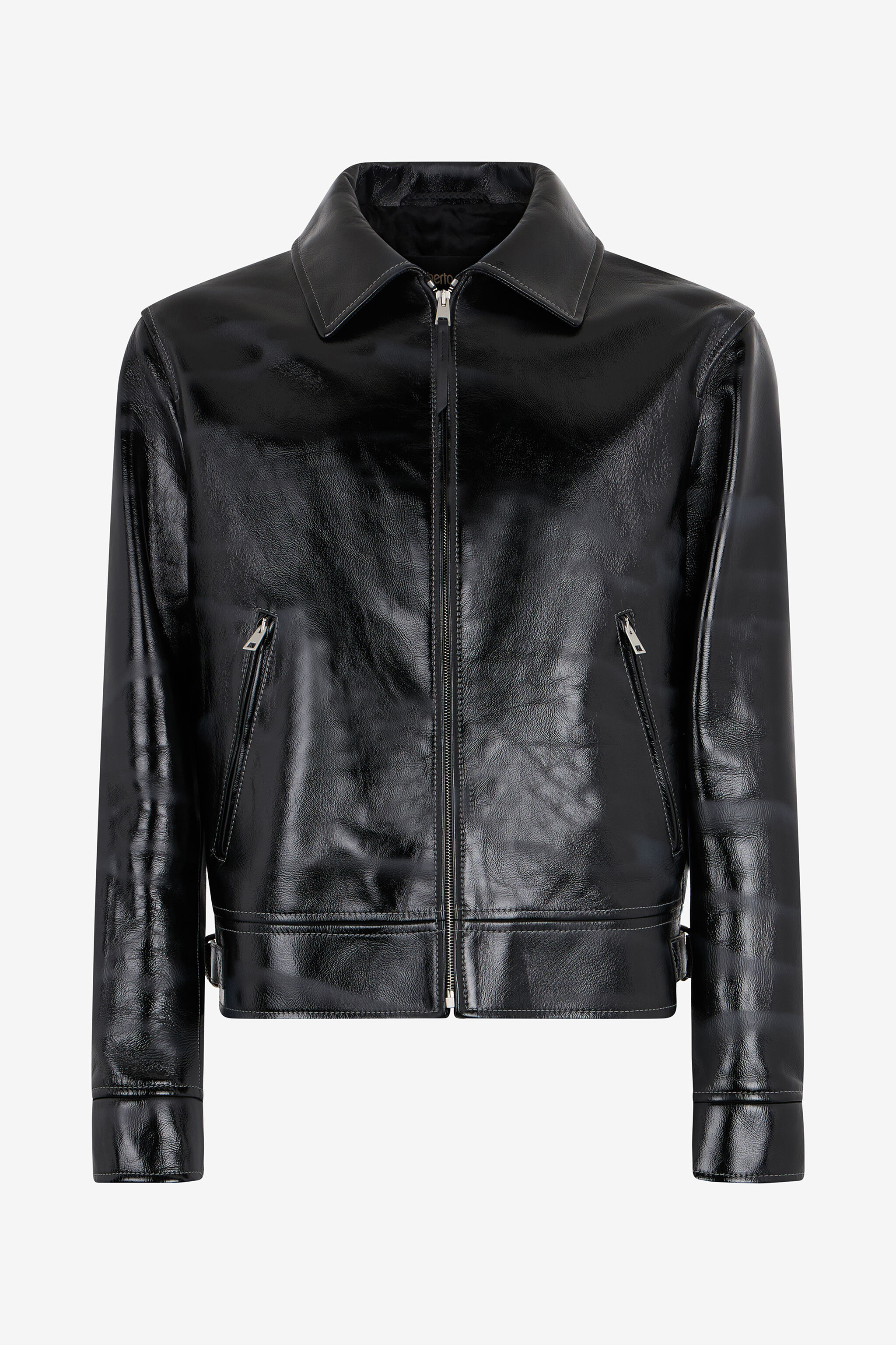 Leather Jacket in BLACK for Men | Roberto Cavalli®