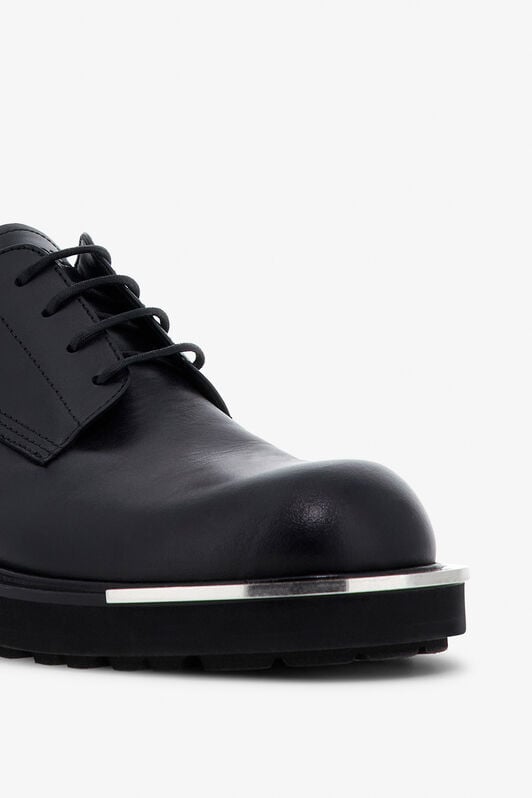 RC Zapatos Con Cordones Negros Detalle Metálico Negro TRS026-PZA90