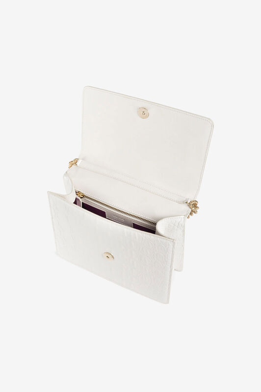 RC Crystal-Embellished Tiger Shoulder Bag RC Crystal-Embellished Tiger Shoulder Bag White OWB001-PZ055