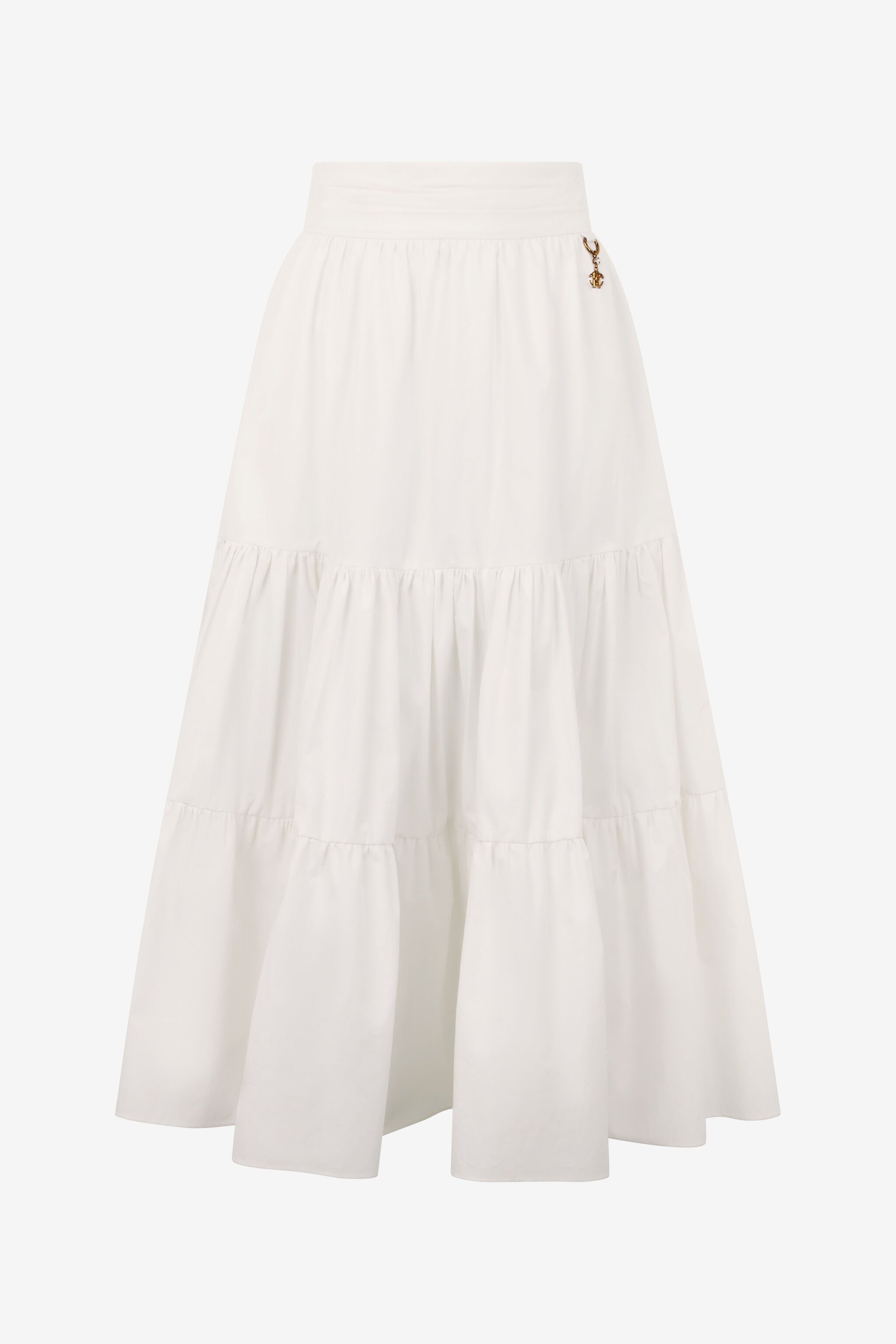 RC Skirt With Mirror Snake Monogram Charm White VKT300-CH033