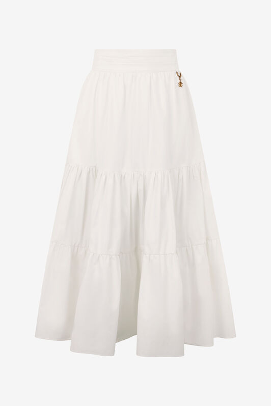RC Skirt With Mirror Snake Monogram Charm RC Skirt With Mirror Snake Monogram Charm White VKT300-CH033