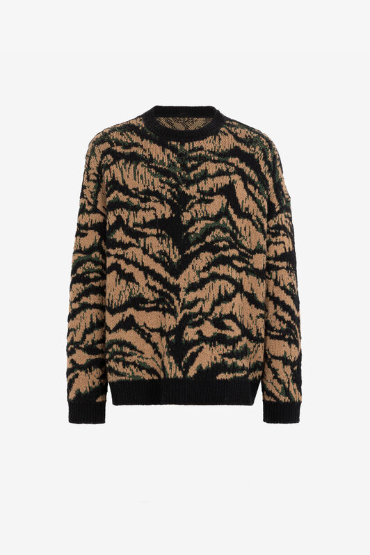 RC Maglione jacquard con motivo Freedom Marrone RRM619-MA006