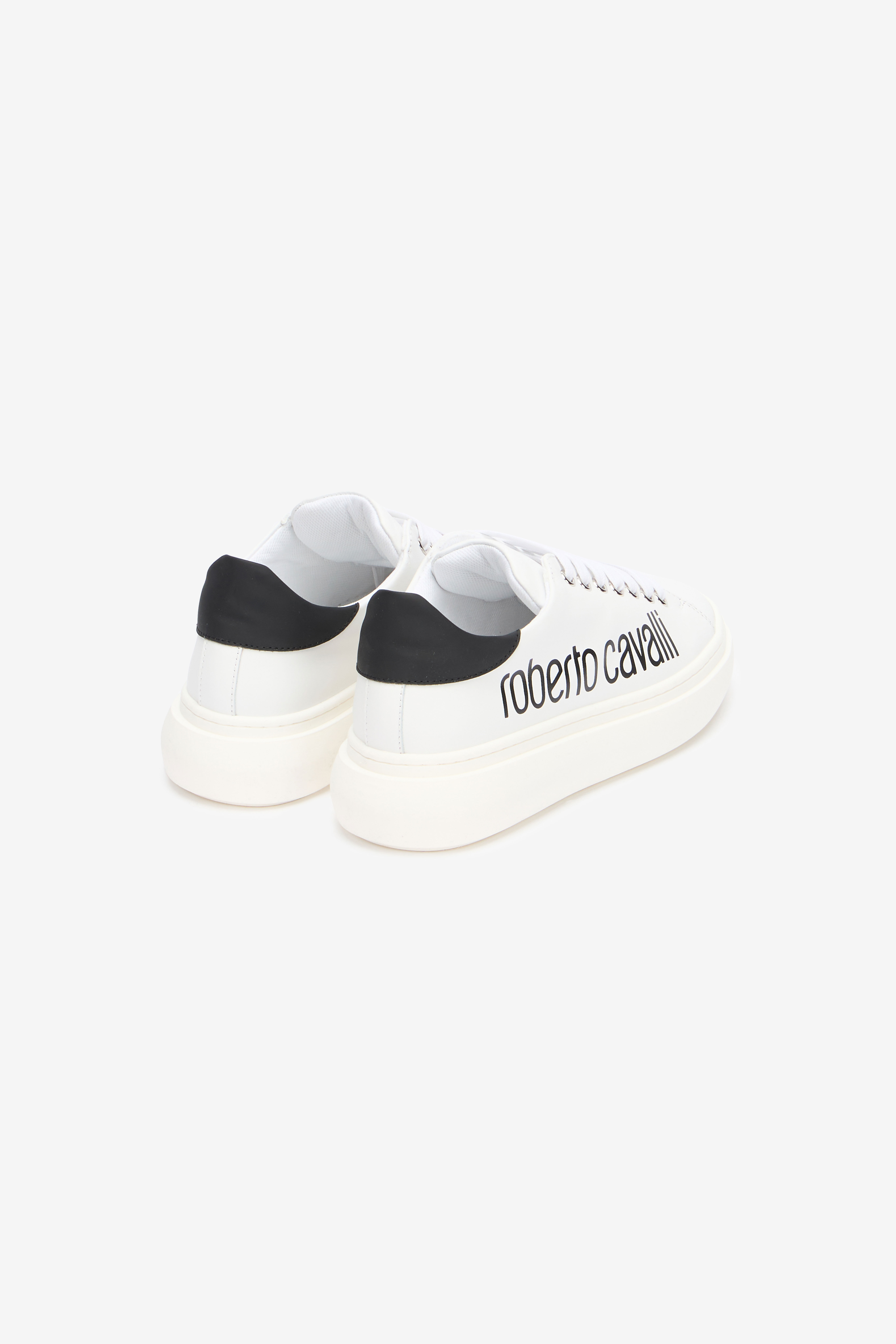 RC White Sneaker With Logo Print WHITE/BLACK QOS01I-PZO16