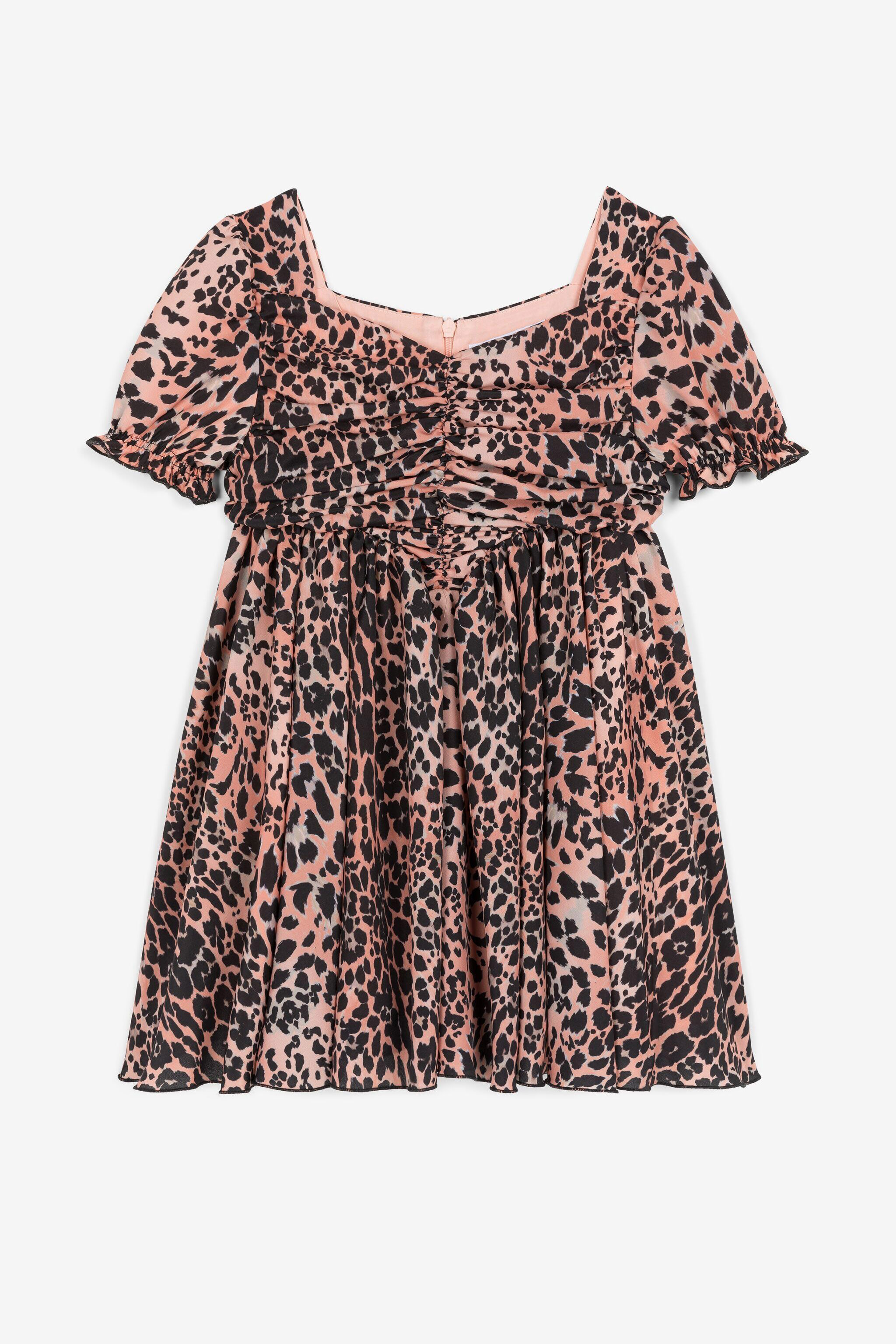 JU Leopard-Print Dress Pink OJT128-RJ010