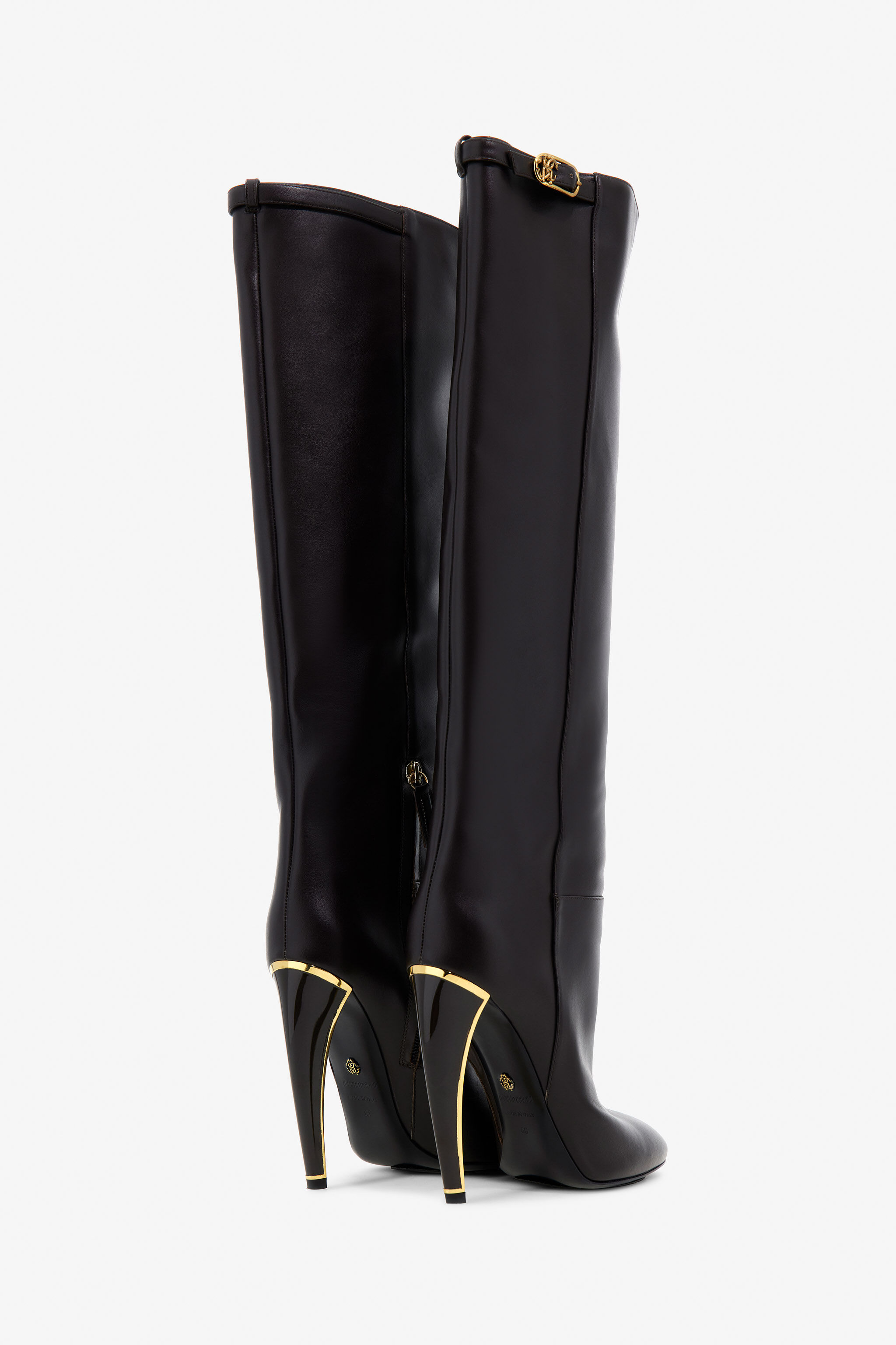 RC Fang Heel Boots Dark brown TKS015-PZ590