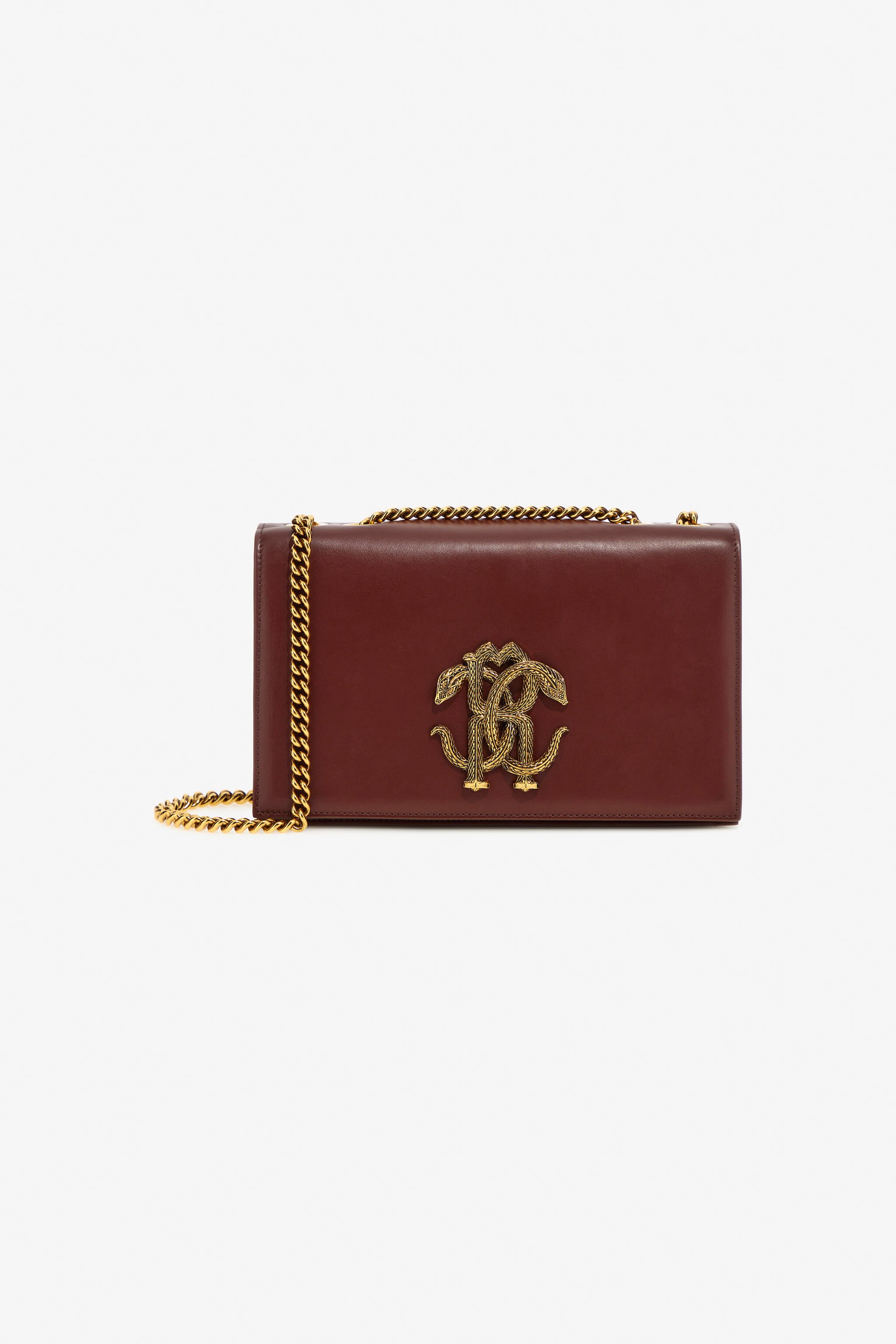 RC Shoulder bag with Monogram Mirror Snake Brown SKB120-PZ172