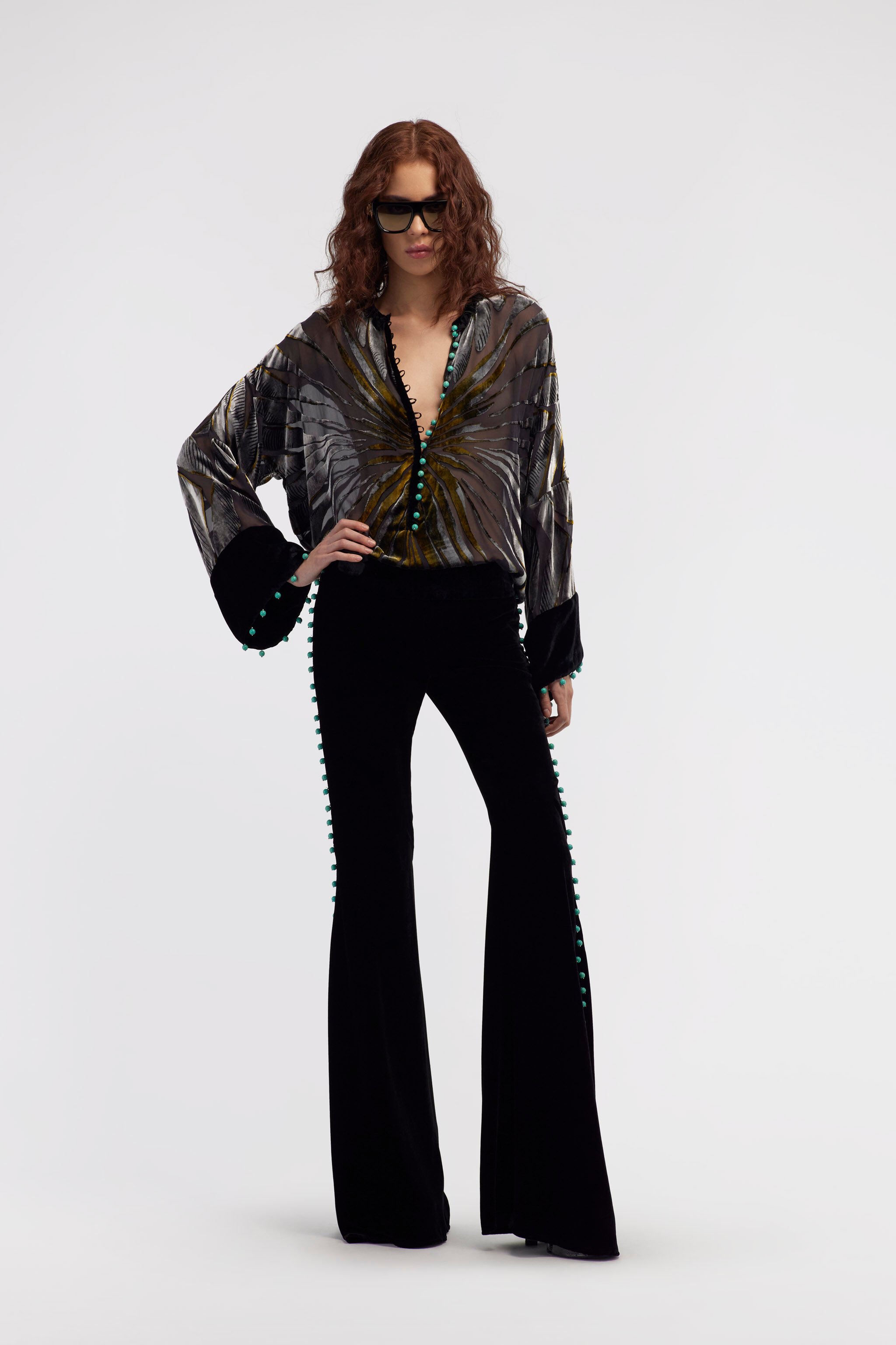 RC Flare Black Trousers Nero RKR200-VL067