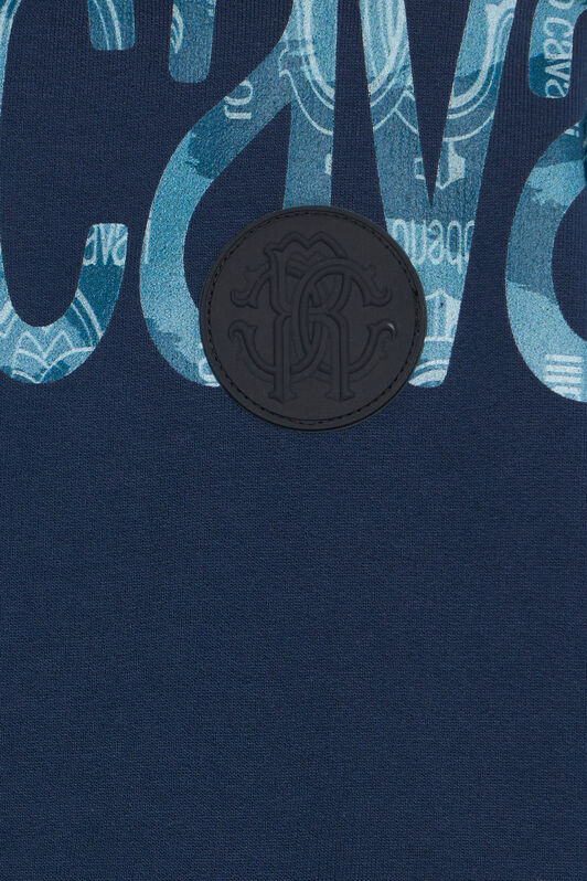 JU Sweat-Shirt Avec Lettrage Contrastant JU Sweat-Shirt Avec Lettrage Contrastant Bleu foncé UJT68D-CF050