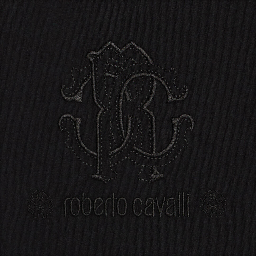 JU Camiseta Con Monograma RC Y Logotipo Negro UJT60M-JD001