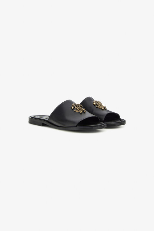 RC Sandals with Monogram RC RC Sandals with Monogram RC Noir SRS053-PZA90