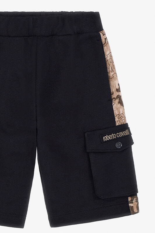 JU RC Logo Cotton Shorts Black TJT20Q-CF050